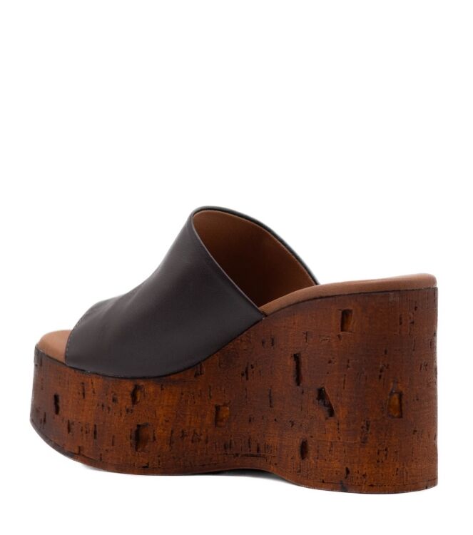 BTMR BTMR dames muiltjes sleehakken bruin Testa BTMR Dames Muiltjes Sleehakken Bruin