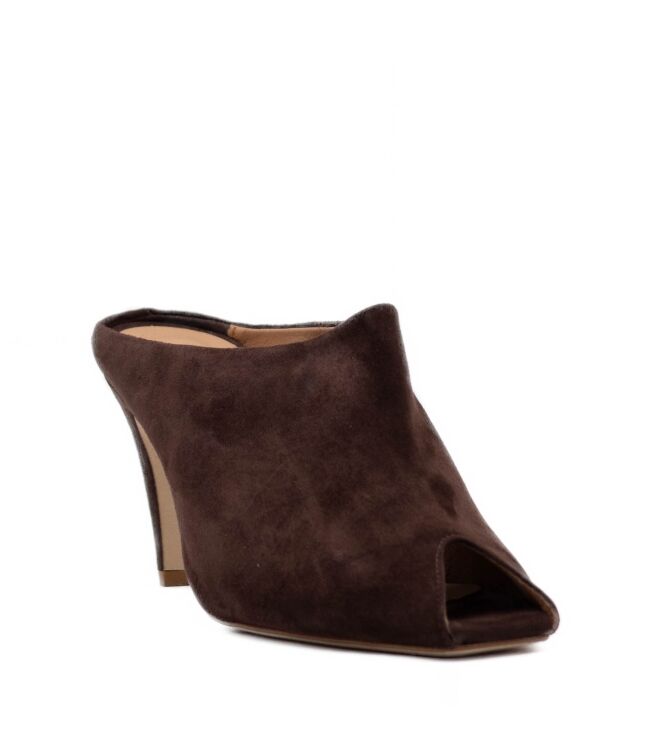 Gisel Moire dames muiltjes donker bruin sued 65 bruin donker Direct leverbaar uit de webshop van www.taft.nl/