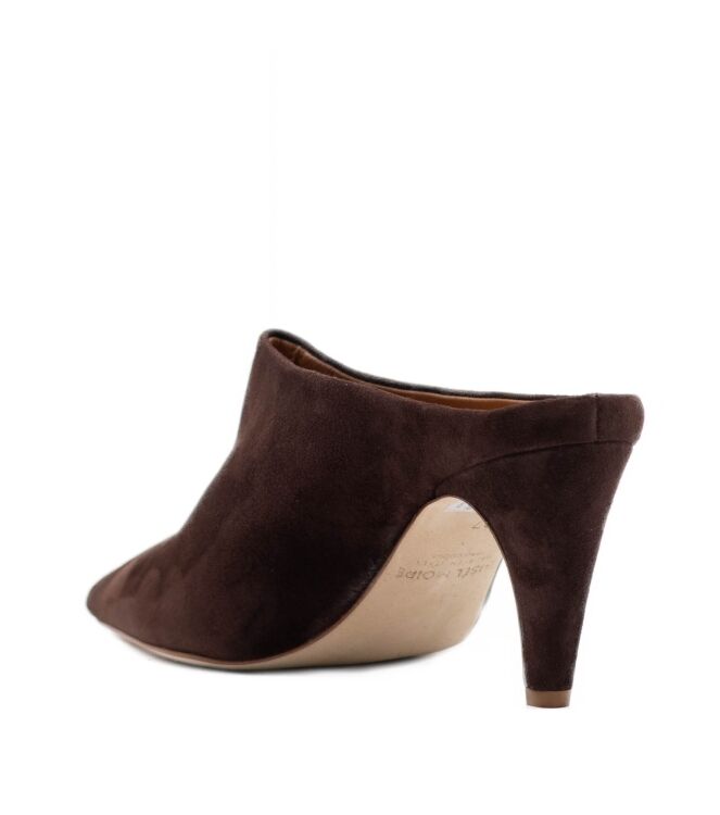 Gisel Moire dames muiltjes donker bruin sued 65 bruin donker Direct leverbaar uit de webshop van www.taft.nl/