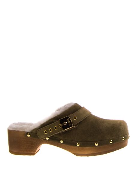 Scholl Scholl Wooden Shoes Beige for Woman