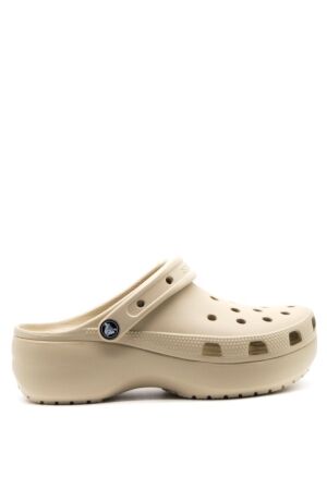 Crocs dames klompen plateau beige