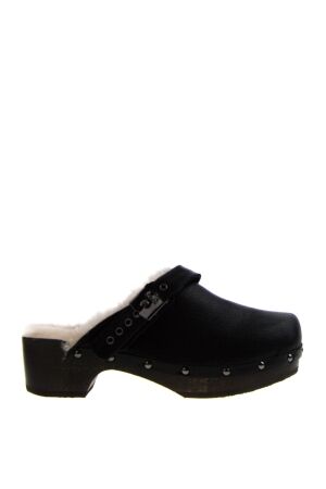 Scholl dames klompen gevoerd zwart