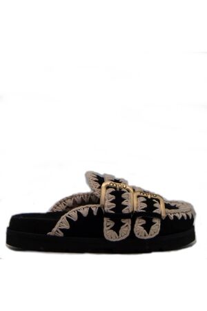 Mou dames clogs zwart wit