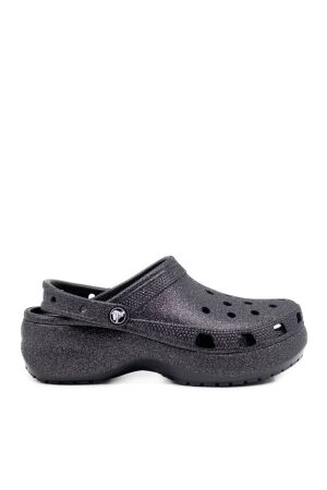 Crocs dames klompen platform zwart