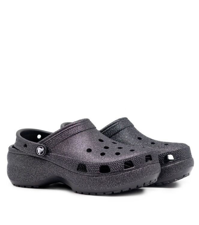 Crocs Crocs dames klompen platform zwart Black Glitter Crocs Dames Klompen in Zwart Met Glitter online kopen