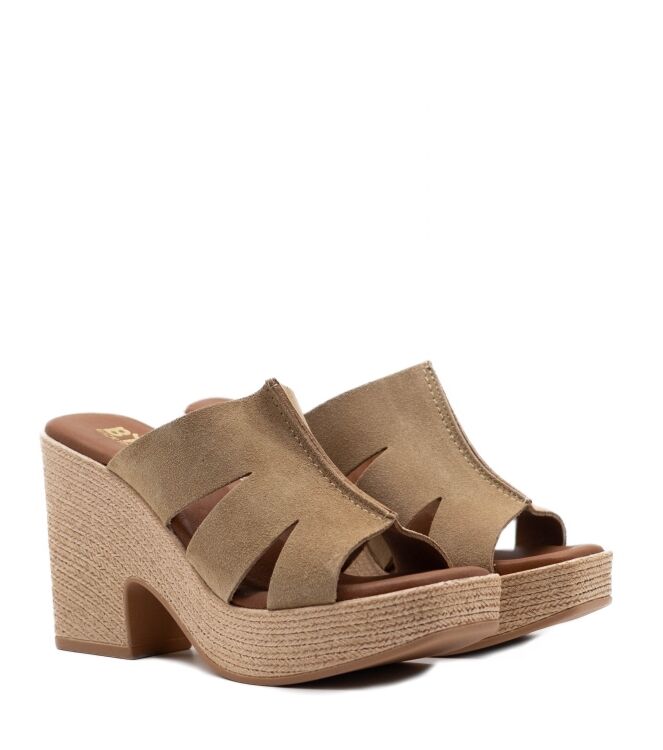 BTMR  Dames Klompen Rubberzolen Nature 