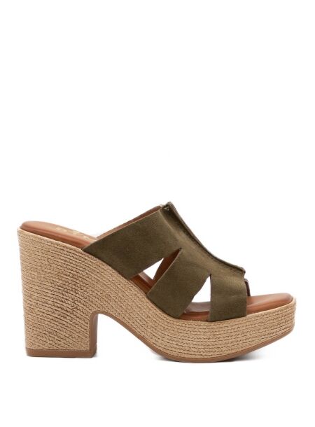 Btmr Dames klompen groen suede