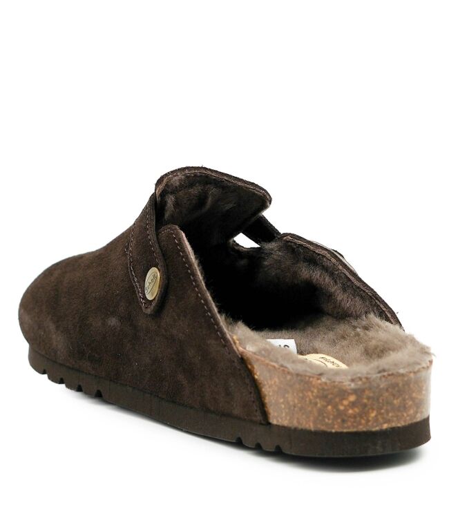 Scholl Scholl dames klompen gevoerd bruin Dk Brown Taupe Scholl Dames Klompen Gevoerd in Bruin online kopen