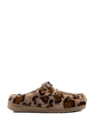 HeyDude dames klompen gevoerd leopard