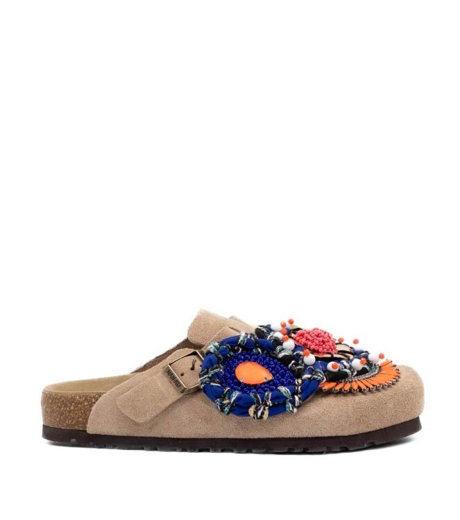 NAN-KU Couture  Dames Muilen Rubberzolen Beige 05 beige