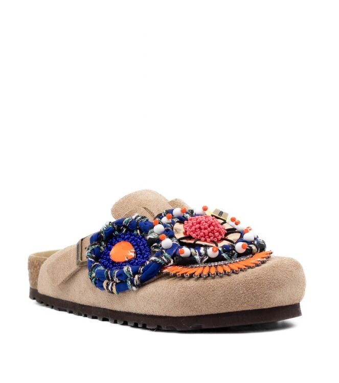 NAN-KU Couture  Dames Muilen Rubberzolen Beige 05 beige