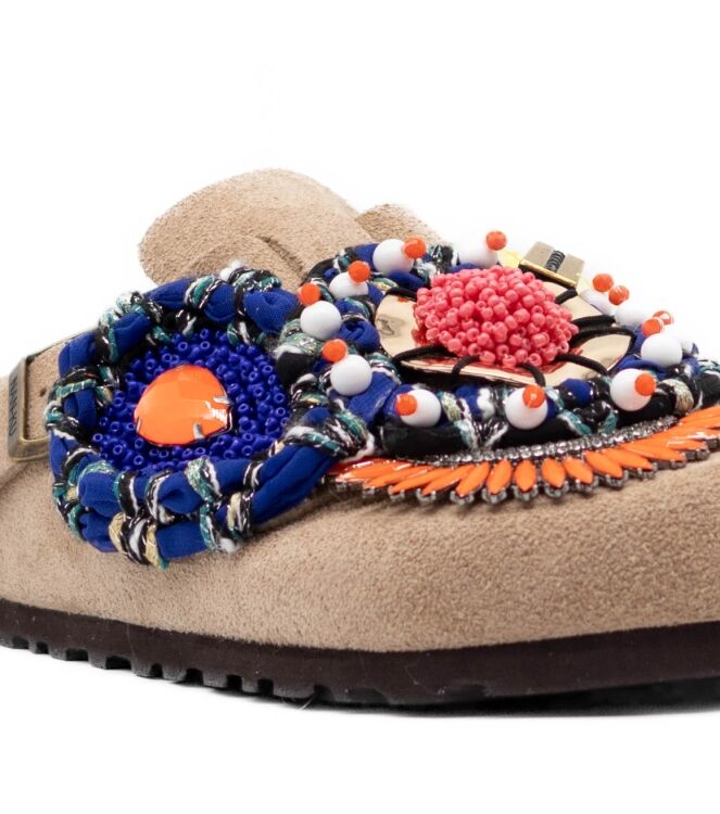 NAN-KU Couture  Dames Muilen Rubberzolen Beige 05 beige