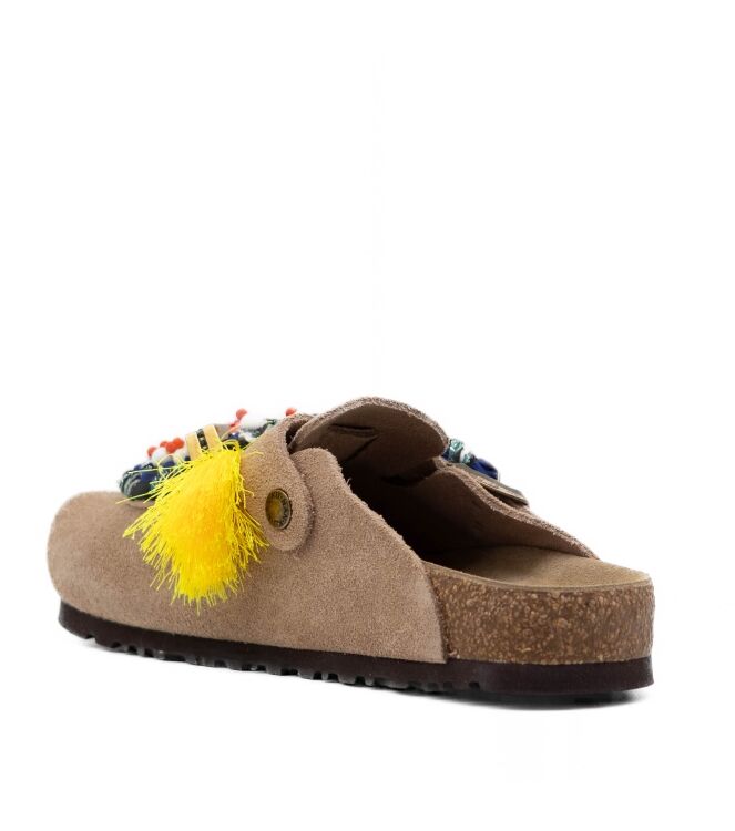 NAN-KU Couture  Dames Muilen Rubberzolen Beige 05 beige