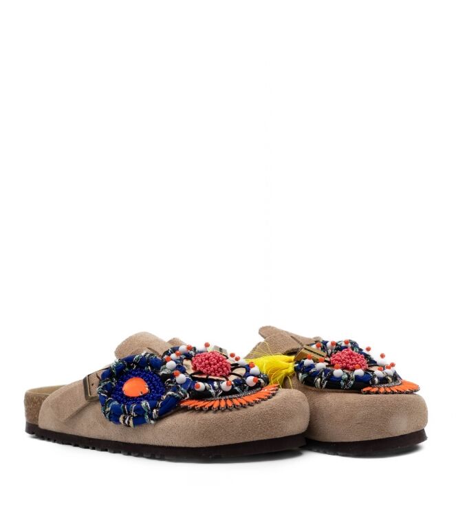 NAN-KU Couture  Dames Muilen Rubberzolen Beige 05 beige