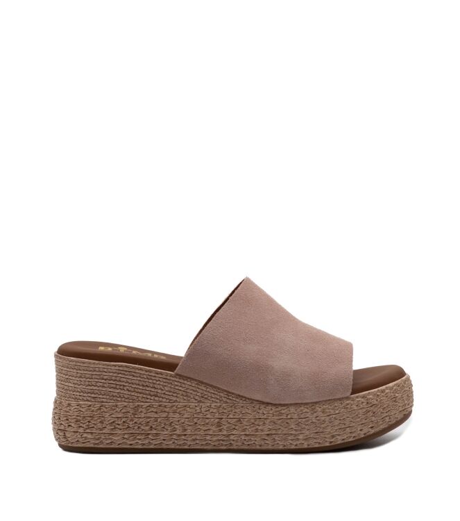 BTMR  Dames Muilen Sleehak Roze Suede 