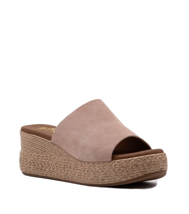 BTMR  Dames Muilen Sleehak Roze Suede 