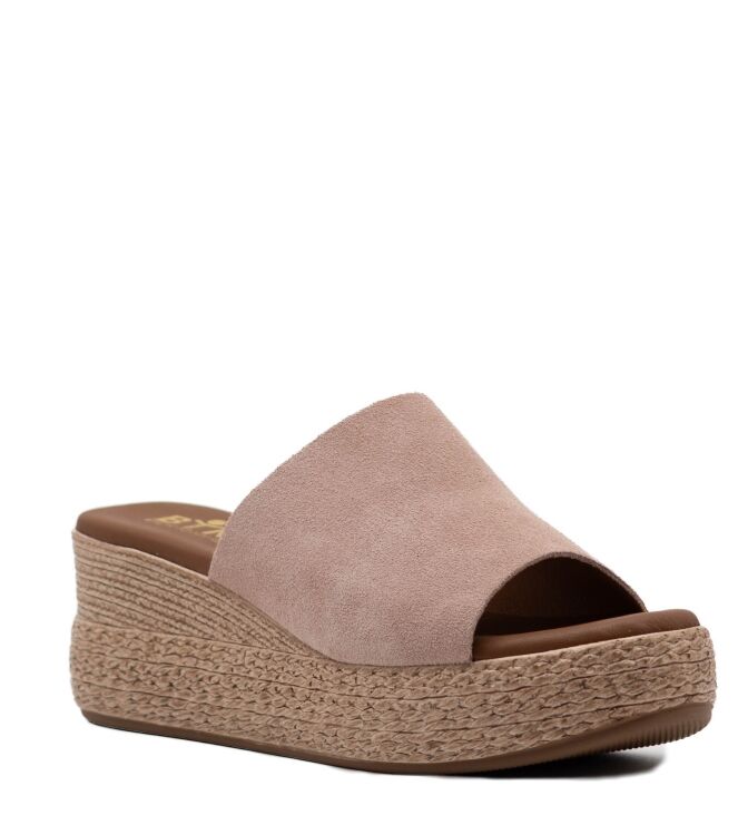 BTMR  Dames Muilen Sleehak Roze Suede 