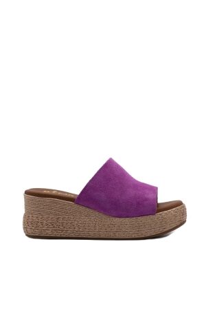 BTMR dames muilen sleehak paar suede