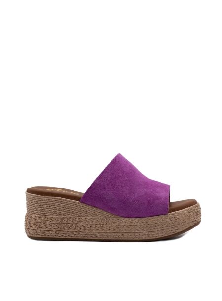Btmr Dames muilen sleehak paar suede