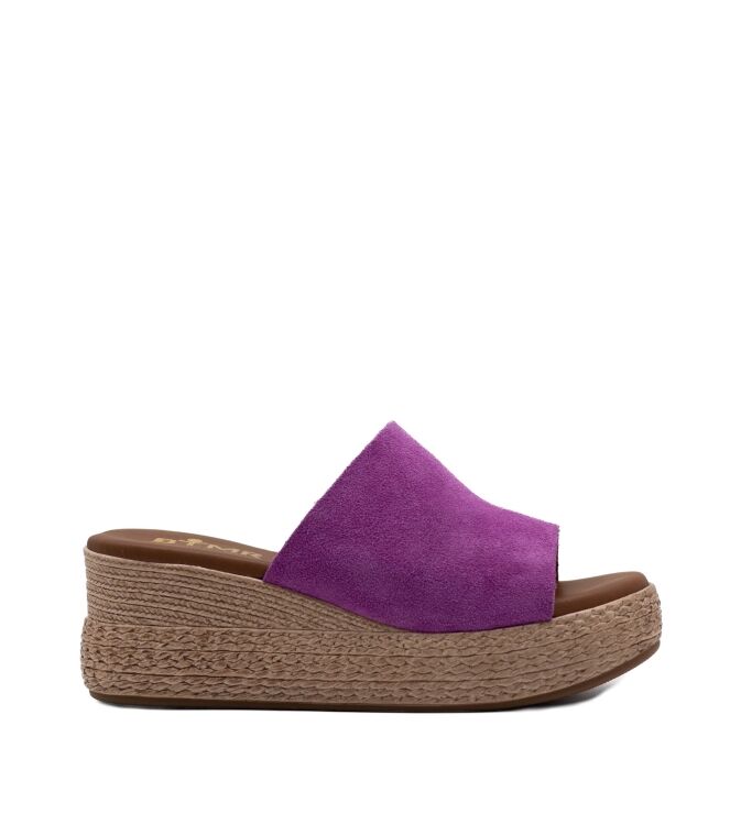 BTMR dames muilen sleehak paar suede 07 paars Direct leverbaar uit de webshop van www.taft.nl/