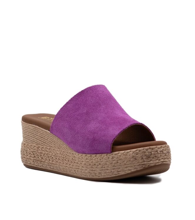 BTMR dames muilen sleehak paar suede 07 paars Direct leverbaar uit de webshop van www.taft.nl/