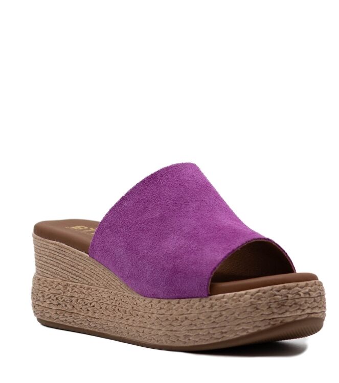 BTMR dames muilen sleehak paar suede 07 paars Direct leverbaar uit de webshop van www.taft.nl/
