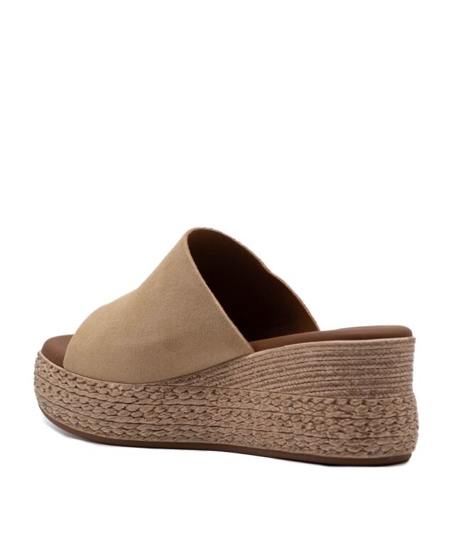 BTMR dames muilen sleehak beige suede 05 beige Direct leverbaar uit de webshop van www.taft.nl/