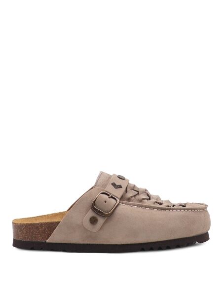 Scholl Dames muilen beige suede