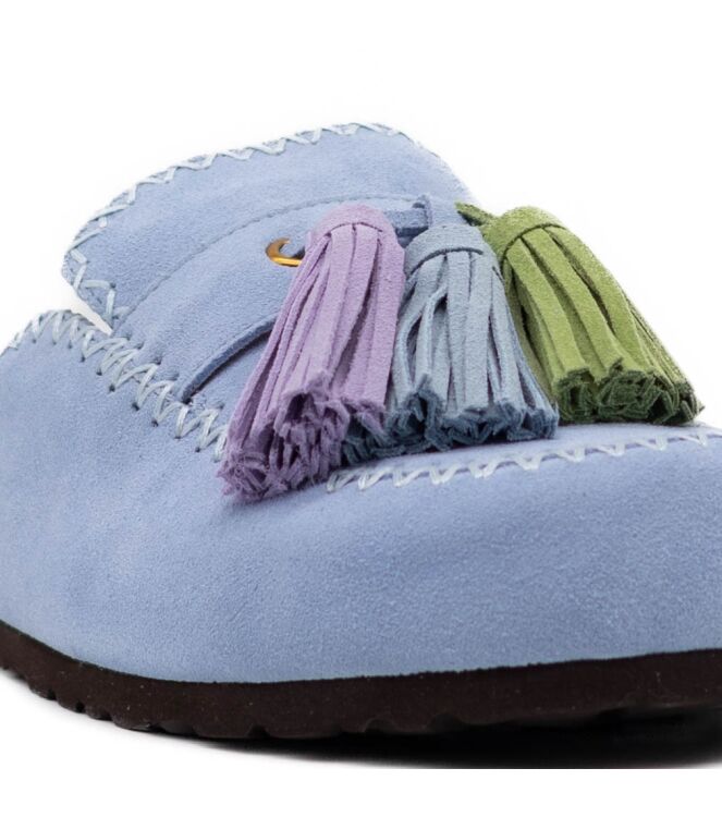 Miss Olivia  Dames Muilen Rubberzolen Blauw 