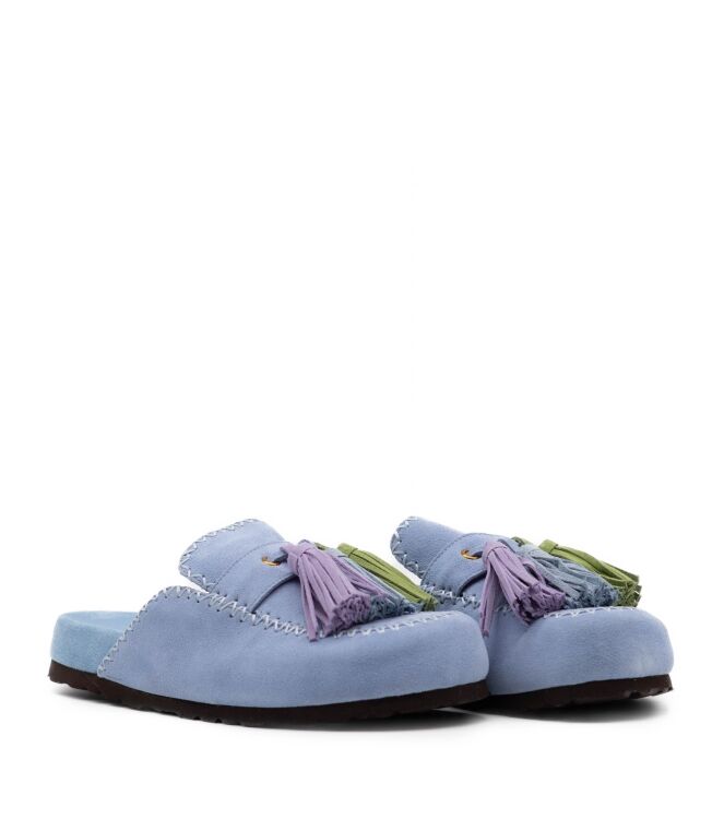 Miss Olivia  Dames Muilen Rubberzolen Blauw 