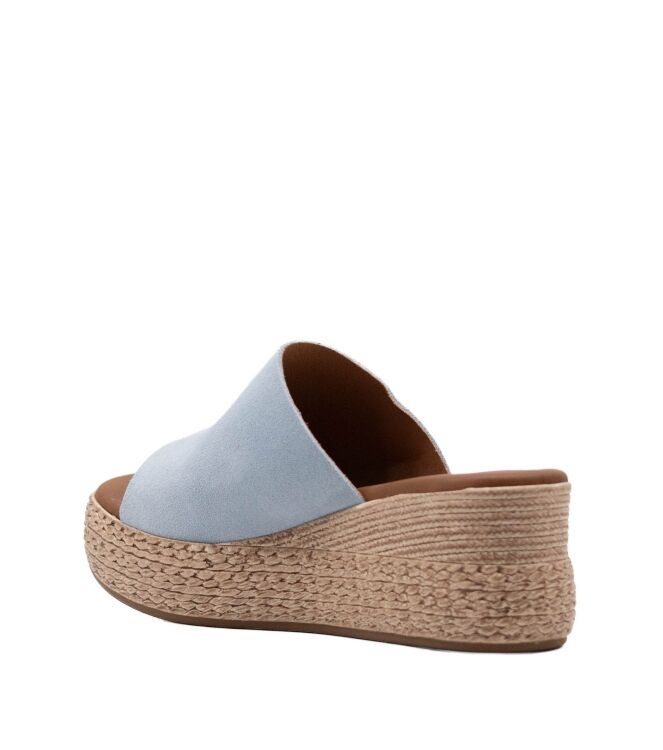 BTMR dames muilen sleehak licht blauw 52 blauw suede/nubuck Direct leverbaar uit de webshop van www.taft.nl/