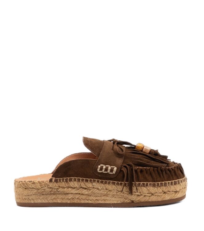 Kanna Kanna dames muilen rubberzolen bruin Basket Arabica Kanna Dames Muil in Bruin online kopen