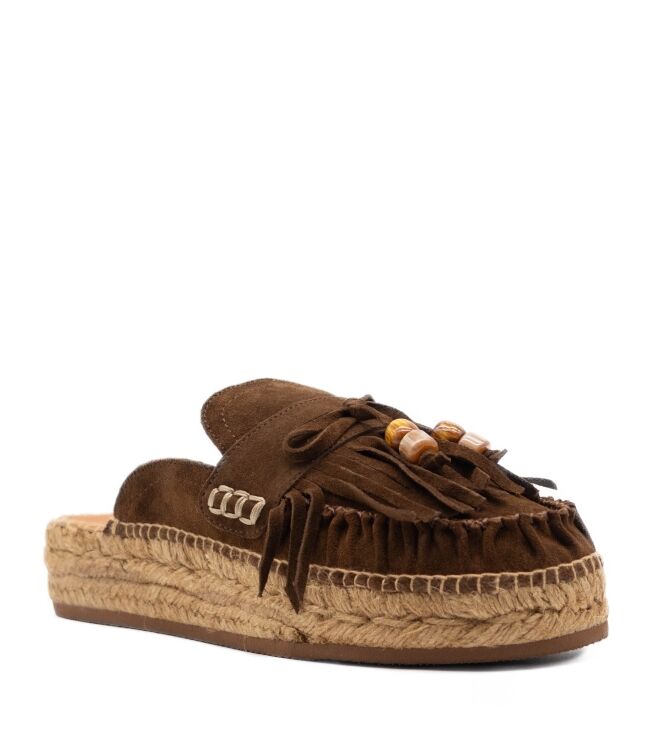 Kanna Kanna dames muilen rubberzolen bruin Basket Arabica Kanna Dames Muil in Bruin online kopen