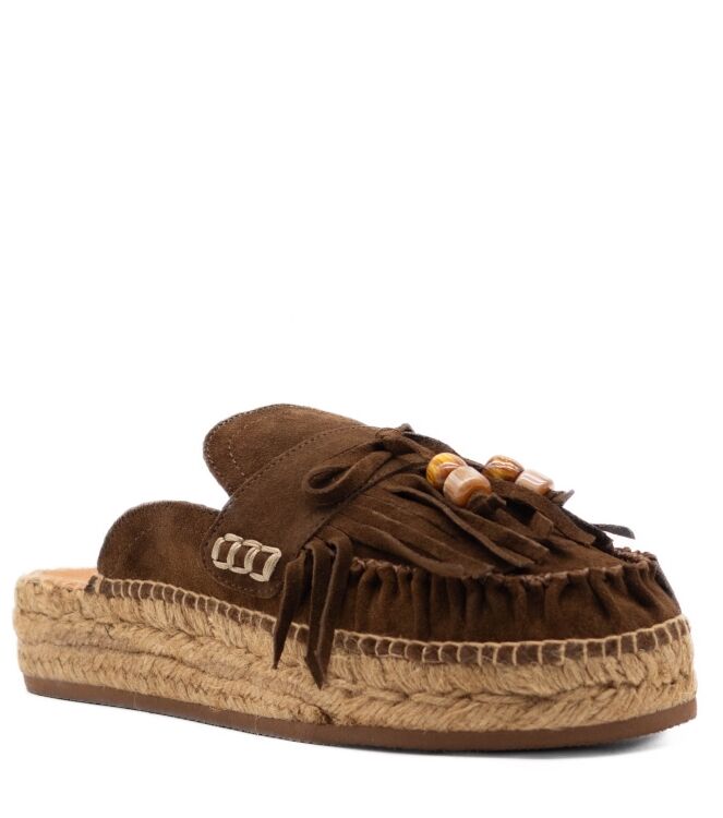 Kanna Kanna dames muilen rubberzolen bruin Basket Arabica Kanna Dames Muil in Bruin online kopen