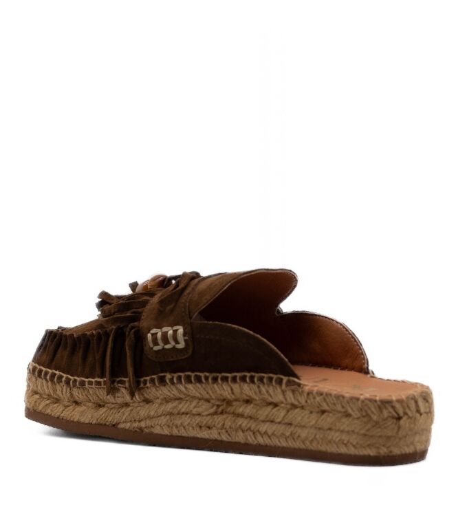 Kanna Kanna dames muilen rubberzolen bruin Basket Arabica Kanna Dames Muil in Bruin online kopen