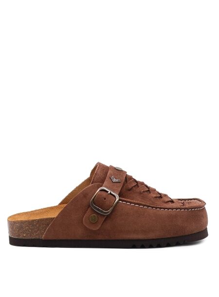 Scholl Dames muilen bruin suede