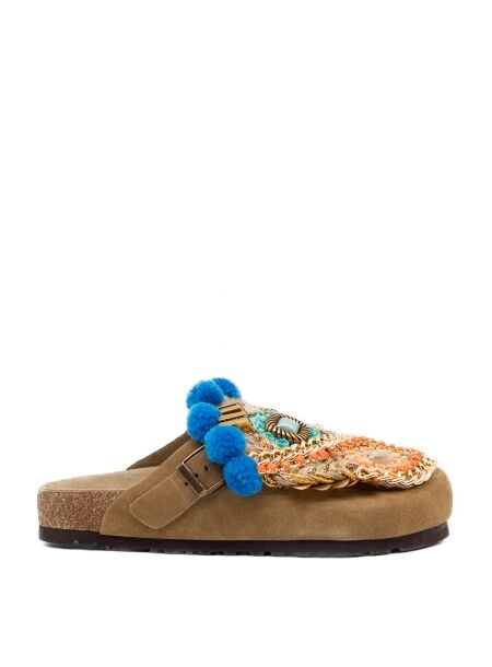 Nan-ku couture Dames muilen rubberzolen naturel