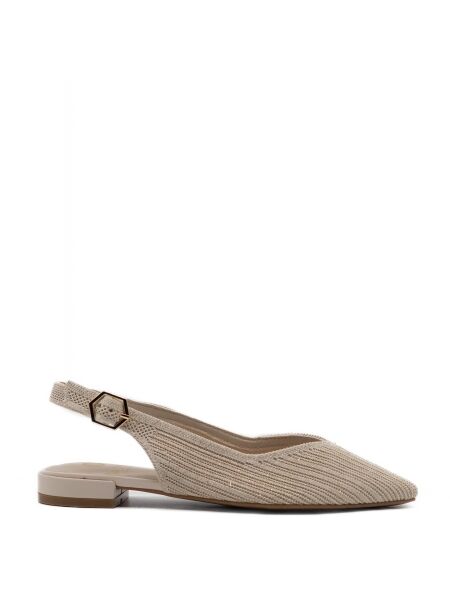 La strada Dames ballerina rubberzolen beig