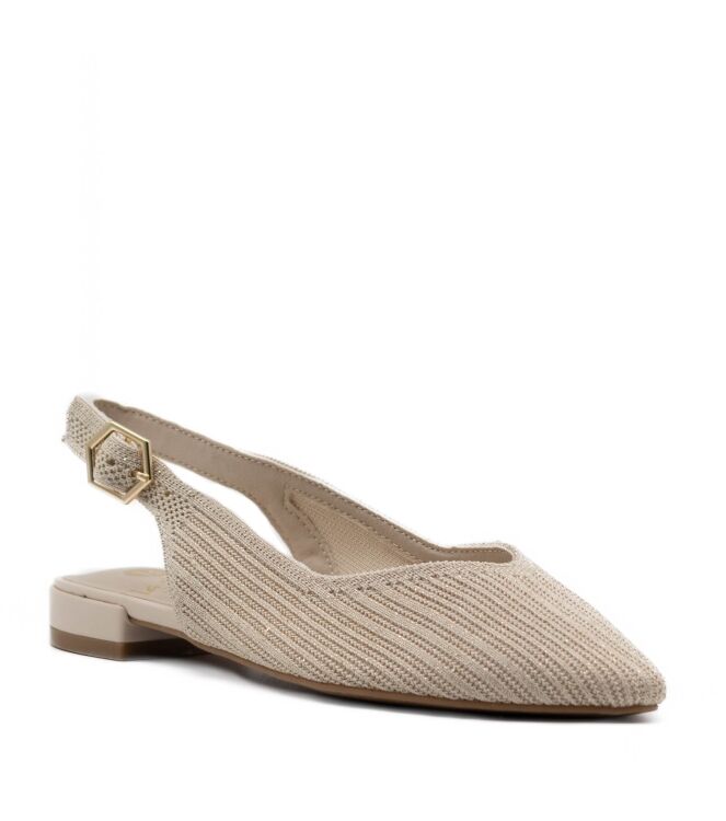 La Strada Dames Slingback Ballerina in Beige/Goud online kopen