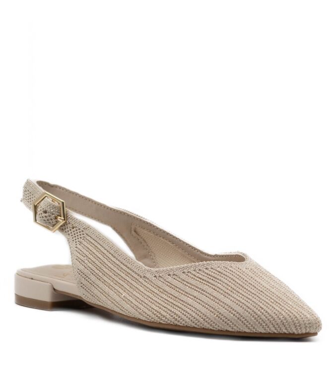 La Strada Dames Slingback Ballerina in Beige/Goud online kopen