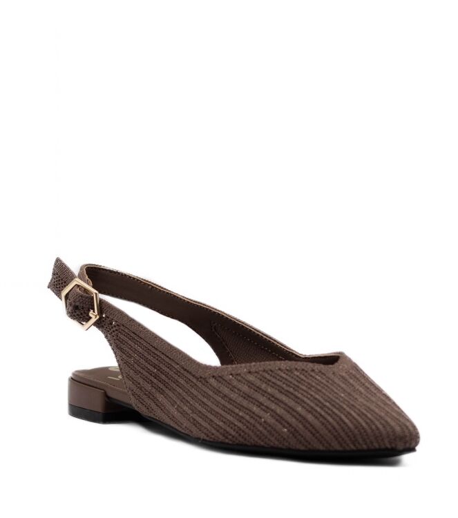 La Strada Dames Slingback Ballerina in Bruin/Brons online kopen