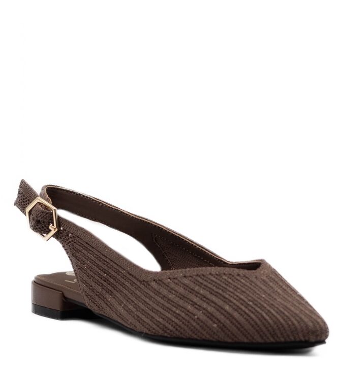 La Strada Dames Slingback Ballerina in Bruin/Brons online kopen