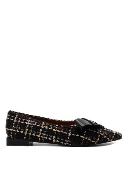 Angel alarcon Dames ballerina´s tweed zwart