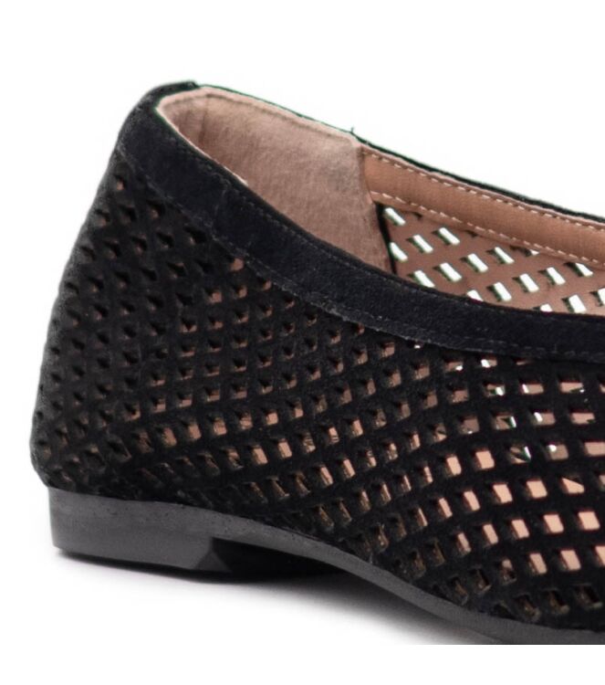 Carmens Carmens dames ballerina rubberzolen zwar Nero Carmens Dames ballerina's in Black online kopen