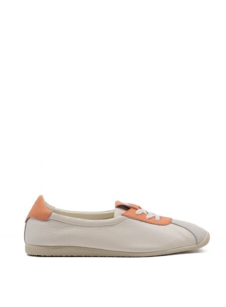 3p Dames ballerina rubberzolen wit