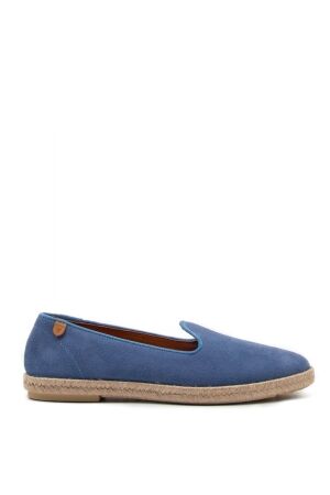 Verbenas dames ballerina´s blauw suede