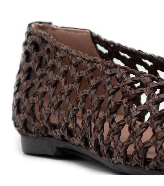 Carmens Carmens dames ballerina rubberzolen brui Moro Carmens Dames ballerina's in Brown online kopen