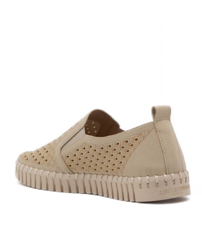 Ilse Jacobsen Ilse Jacobsen dames slip-ons rubberzool beige Kit Pearled Ivory Ilse Jacobsen Dames Ballerina in Beige online kopen