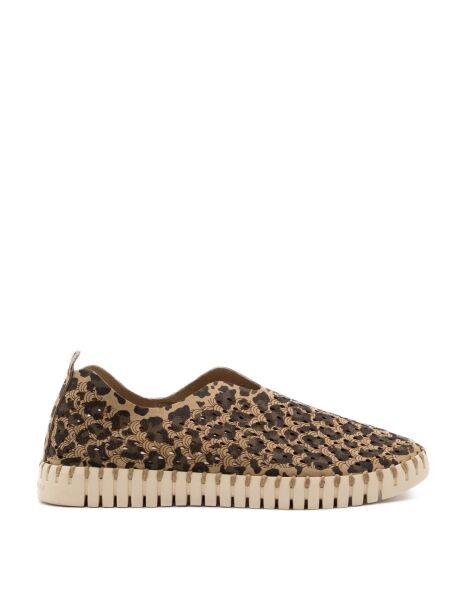 Ilse jacobsen Dames slip-ons bruin leopard
