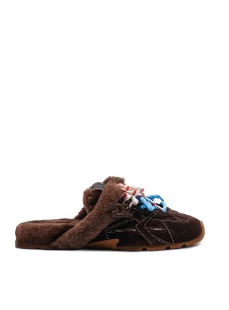 Nokwol Dames slip-ons gevoerd bruin